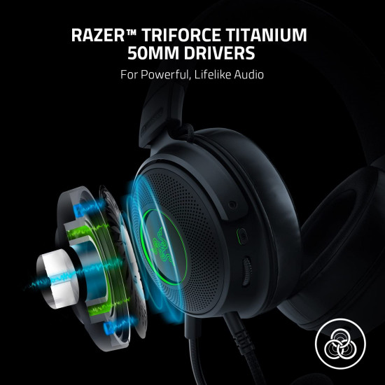 Razer Kraken V3 HyperSense - Wired USB Gaming Headset